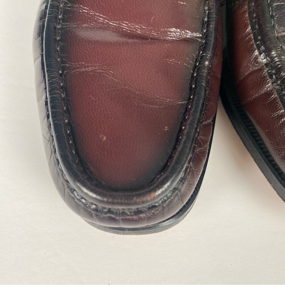 Florsheim Black Cherry Leather Men's Size 9 D Como Loafer Vintage 17089-18 - Picture 7 of 12